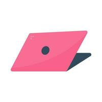 laptop pink work online element icon logo vector