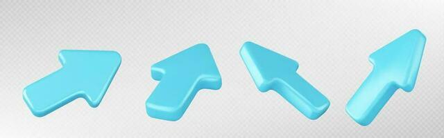 3d render mouse arrow cursor icon to click vector