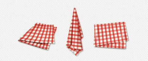 3d kitchen towel cloth, tablecloth picnic napkin vector