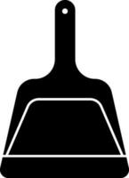 Dustpan Icon In Black and White vector