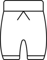 Isolated Pant Icon In Black and White vector