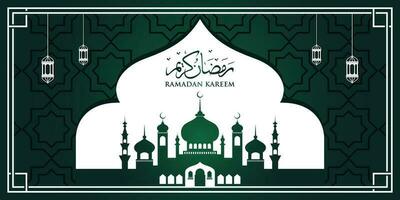 Ramadan Kareem Arabic calligraphy, Ramadan Kareem beautiful greeting card with arabic calligraphy. Premium Vector