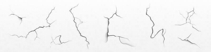 Paint crack effect vector white background