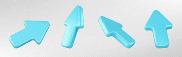 3d render mouse arrow cursor icon to click vector