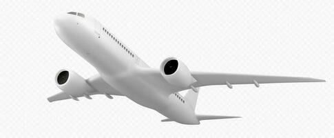 Realistic 3D plane isolated vector
