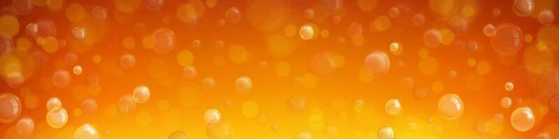 Yellow and orange bubble juice vector background