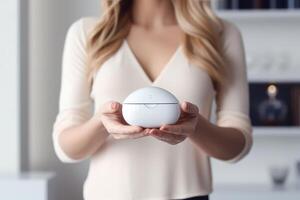 Home advisor, voice recognition, artificial intelligence device and internet. photo