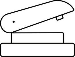 Isolated Stapler Flat Icon In Black and White vector