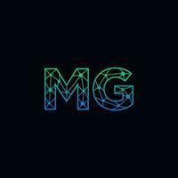 Abstract letter MG logo design with line dot connection for technology and digital business company. vector