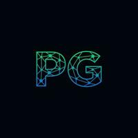 resumen letra pg logo diseño con línea punto conexión para tecnología y digital negocio compañía. vector