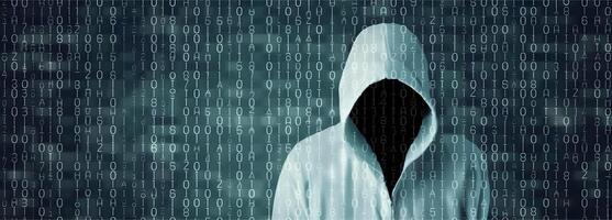 Hacker without face. Concept of dark web, hacking cybersecurity. image photo