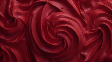 Red color velvet cream texture background. photo