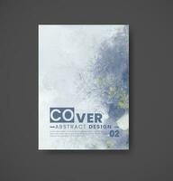 Cards with watercolor background. Design for your cover, date, postcard, banner, logo. vector