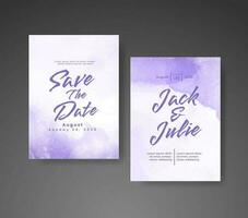 Wedding invitation with abstract watercolor background vector