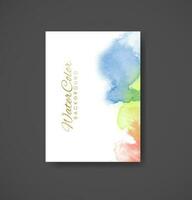 Cards with watercolor background. Design for your cover, date, postcard, banner, logo. vector