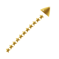 funkelnd Gold Pfeil png