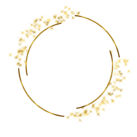 decorativo oro circulo frontera png