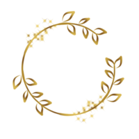 decorativo oro cerchio confine png