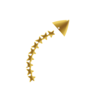 Sparkling gold arrow png