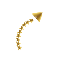 espumoso oro flecha png