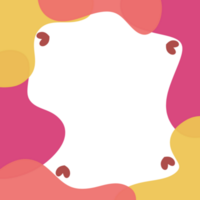 Fun colourful blob border png