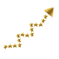 Sparkling gold arrow png