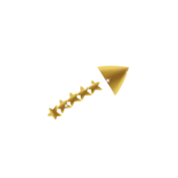 gnistrande guld pil png