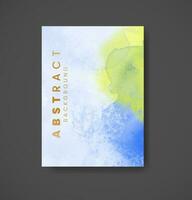 Cards with watercolor background. Design for your cover, date, postcard, banner, logo. vector