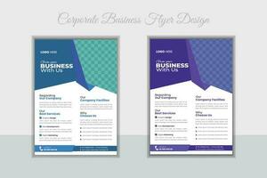 Corporate Business Flyer Design Template, Flyer Design Layout Template in A4, Vector Flyer Design Template, Minimal and Creative Business Flyer