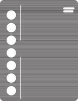 Document file in Black and White. vector