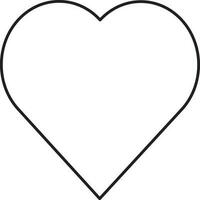 Isolated Heart Icon in Black and White. vector