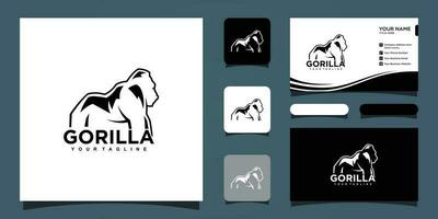 Minimalist design for gorilla modern simple Premium Vector