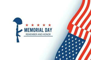 memorial day Background Design with empty space for your photo vector