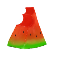 Watermelon painted with watercolors png