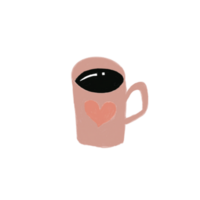 Tasse Kaffee mit Herz png