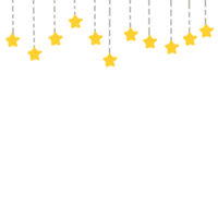 pendaison étoile en forme de chaîne lumières png