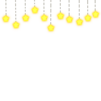 suspensão Estrela em forma corda luzes png