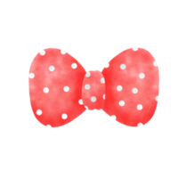 Red bow with white dots png