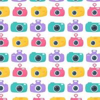 photography day camera color pattern elements set vector