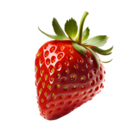 fraise png, fraise avec transparent arrière-plan, transparent fraise ai généré png