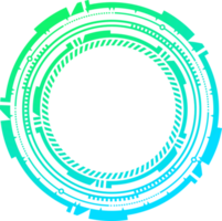 hud futurista elemento. resumen óptico neón apuntar. circulo geométrico forma para virtual interfaz y juegos. cámara visor para francotirador arma. png