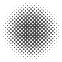 cercle points avec demi-teinte modèle. rond pente Contexte. élément avec gradation points texture. abstrait géométrique forme png