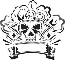 skull brand logo template vector illustration. suitable for motorbike club emblem