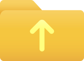 Folder with upload symbol, Folder icon. png