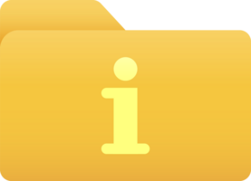 Folder with information symbol, Folder icon. png