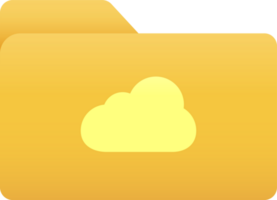 Folder with a cloud symbol, Folder icon. png