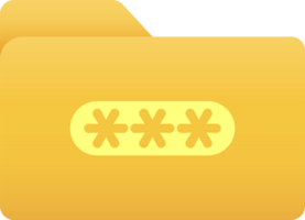 Folder with password symbol, Folder icon. png