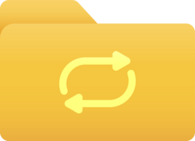 Folder with a loop symbol, Folder icon. png