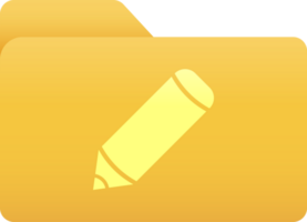 carpeta con lápiz símbolo, carpeta icono. png