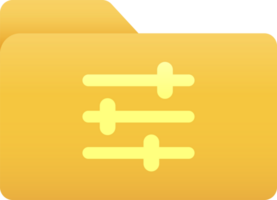 Folder with setting symbol, Folder icon. png